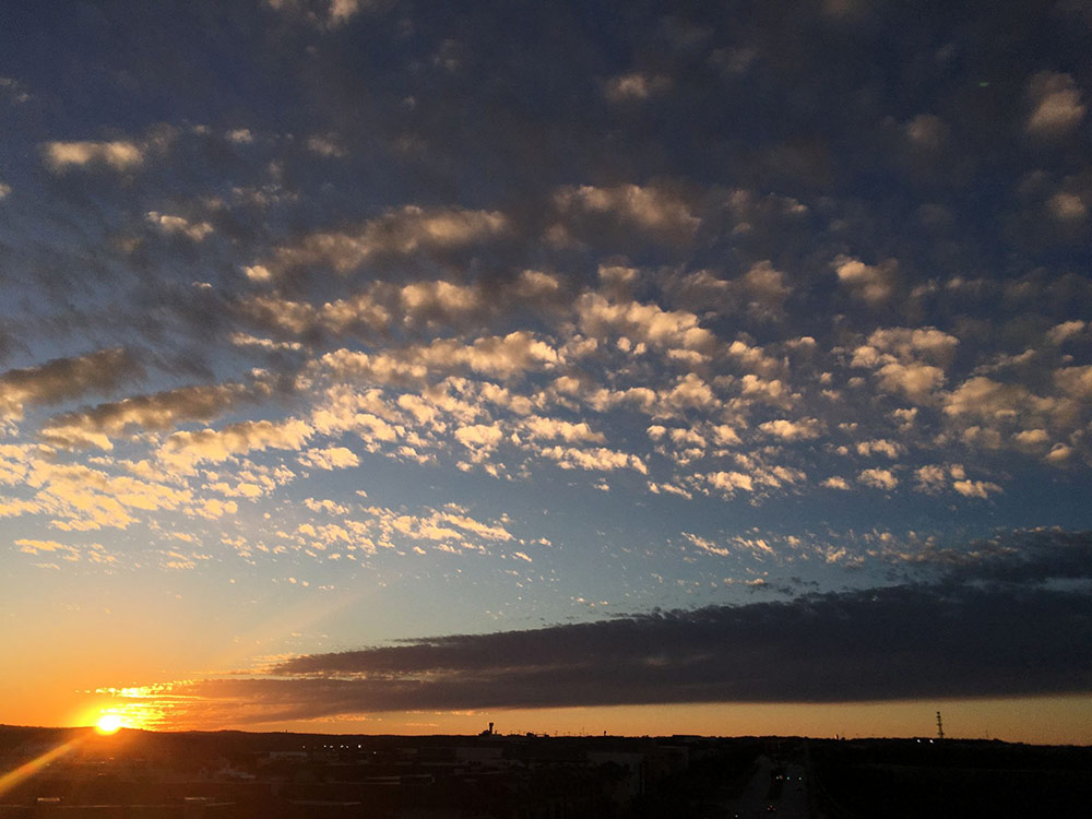 Area in Bee Cave Texas with sun setting