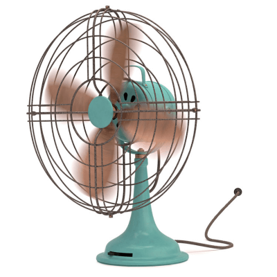 fan in motion for moisture control